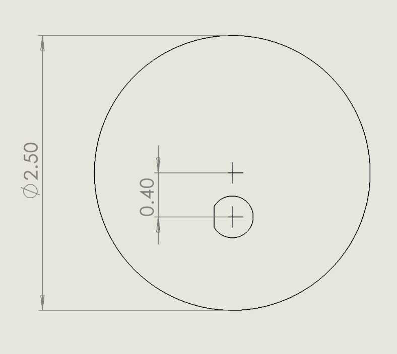Cam profile dimensioned drawing.