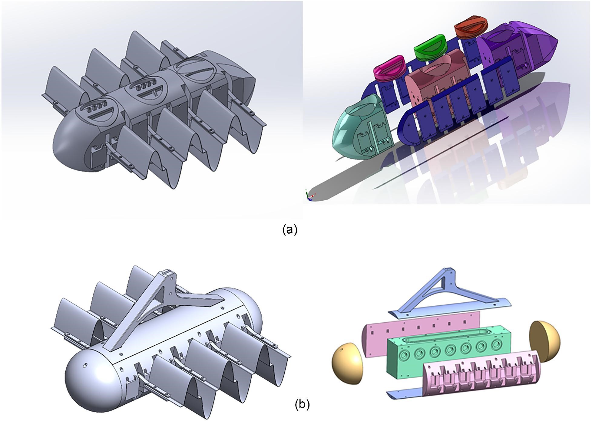Servo-driven undulating fin robot.